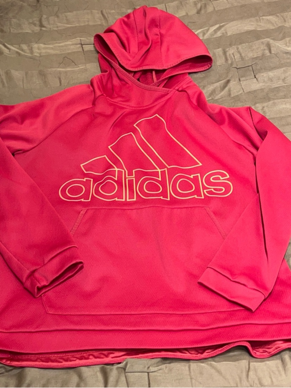 adidas red Pullover Hoodie with Logo